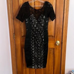 Karen Millen black midi cocktail dress